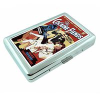 Vintage Poster The White Dust From Hell S306 Silver Cigarette Case Metal Wallet Id Holder 4" X 2.75" RFID Protection