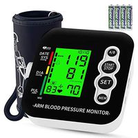 ZXGFA Blood Pressure Monitor with LCD Display, Automatic Upper Arm Blood Pressure Monitor and Heart Rate Pulse with Cuff and Voice Function, for Home Use