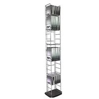 DVD Storage Tower Tall 8-Tier CD Book Blu-Ray Media Unit Modern Metal Multipurpose Organizer Slim Stand & eBook