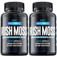 Irish Moss, Sea Moss, Bladderwrack Capsules 1000mg, Double Mix, Restore for Gut Health, Supports Gastrointestinal Health, Digestive System, Immune Function (200ct)