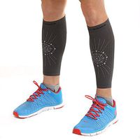 Vital Silver-Calf Compression Sleeves fit for Cycling, Running, Travel, Pregnancy, Nurses-Dark Grey(1Pair) -M