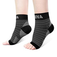 AVIDDA Ankle Brace for Men Women 1 Pair Plantar Fasciitis Socks with Arch Support Compression Foot Sleeve for Achilles Tendon Support Sprained Ankle Swelling Flat Feet Black M