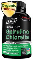 Chlorella Spirulina Powder Capsules Organic - 3000 mg of Purest Non-Irradiated Blue Green Algae - Best Raw Vegan Protein Green Superfood Broken Cell Wall – Made in USA