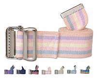 NYOrtho Metal Buckle Gait Belt - Adjustable Machine Washable Strong and Durable Cotton Material Latex Free, Pastel, 72"