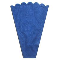 Flower Sleeve Printed"Paper Look" Navy Blue BOPP Cello- Pack of 100 Sleeves (5.5" x 20" x 20")