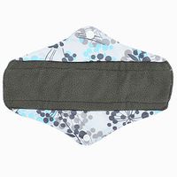 10 Inch Regular Charcoal Bamboo Mama Cloth/ Menstrual Pads/ Reusable Sanitary Pads (Silver)