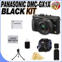 The Panasonic LUMIX DMC-GX1X Digital Camera & G X VARIO PZ 14-42mm Lens + Extended Life DMW-BLD10 Battery + Deluxe Case + SDHC Card Reader + Accessory Saver Bundle!