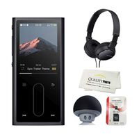 Quality Photo FIIO M3K Portable High-Resolution Lossless Audio Player with Sony Stereo Headset, Portable Speaker, Micro SD. Bonus Microfiber Cloth ...