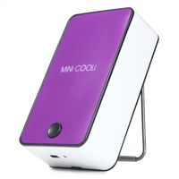 Wooboo Mini Cooli 5th generation Mini Portable USB Rechargeable HandHeld Air Conditioner Summer Cooler Fan,Batteries Powered No Leaf Fan (Purple)