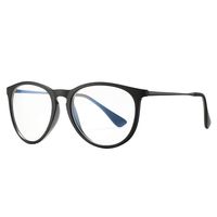 COASION Vintage Blue Light Blocking Glasses for Women Round Clear Lens Computer Gaming Eyeglasses (Matte Black)