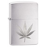 Zippo Personalized Message Engraved on Backside Customized Edgy Lighter Windproof Lighter (Leaf)
