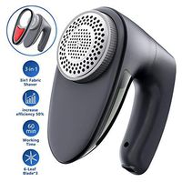 POPCHOSE Fabric Shaver, Rechargeable Lint Remover with 6-Blades and Electrostatic Brush, Effectively and Quickly Remove Fuzz for Clothes, Sweater, Couch, Blanket, Curtain, Socks, Wool, Cashmere