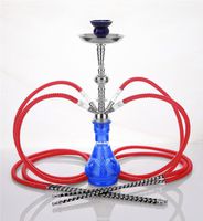 4 hose 21" Jaffa Blue Hookah Shisha Nargila water glass vase pipes smoke sale