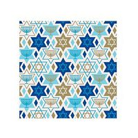 The Gift Wrap Company - Jumbo Roll Wrapping Paper, Hanukkah Stars (76-3644)