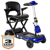 Drive Medical ZooMe Auto-Flex Folding Travel Scooter Including 3-Year Extended Warranty