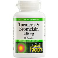 Natural Factors Turmeric & Bromelain 450mg, 90 Capsules