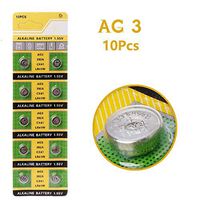 Cotchear New 10 of AG3/LR41 Alkailine Button Cell Watch Battery