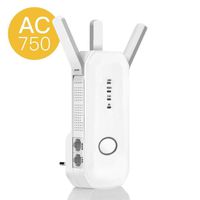 750Mbps WiFi Router/Repeater/AP Extender Booster Range Mini AP Hotspot Access Point 5.0GHz/2.4GHz Signal Amplifier Network Adapter with Three Extra Antennas Coverage Broadband Router and WPS Function