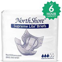 NorthShore Supreme Lite Tab-Style Briefs, Medium, Pack/15