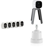 Arlo - Security System - 5 Wire-Free HD Cameras | Indoor/Outdoor | Night Vision (VMS3530) with Rechargeable Battery, Quadpod Mount