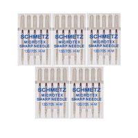 25 Schmetz Microtex Sharp Sewing Machine Needles 130/705 H-M Size 70/10