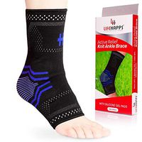 Lifehapps Ankle Brace Compression Support Sleeve with Stabilizing Gel Pads for Recovery and Powerful Pain Relief of Sprained Swollen Ankle, Achilles Tendonitis, Plantar Fasciitis,Heel Spurs (Medium)