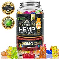 Hemp Gummies Premium 26,000 mg High Potency - Fruity Gummy Bear with Hemp Oil | Natural Hemp Candy Supplements for Pain, Anxiety, Stress & Inflammation Relief | Promotes Sleep & Calm Mooв
