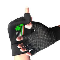 Women/Men Irish Firefighter Flag Fingerless Gloves for Arthritis & Carpal Tunnel Pain Relief