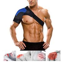 Rotator Cuff Support, Shoulder Brace for Injury Prevention, Dislocated AC Joint, Frozen Shoulder Pain, Sprain, Soreness- Shoulder Compression Wrap Strap Band by ZSZBACE (Blue, Left)