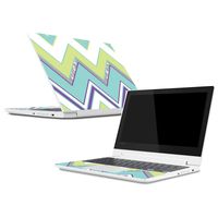 Mightyskins Skin Compatible with Lenovo Chromebook C330 (2018) - Pastel Chevron | Protective, Durable, and Unique Vinyl Decal Wrap Cover | Easy to Apply, Remove, and Change Styles | Made in The USA