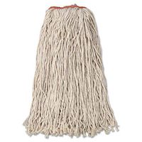 8-Ply Cut-End Cotton Mop Head, White, 24 oz, 1-In. Orange Headband
