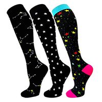 Compression Socks for Women and Men (3 Pairs)-Best for Running,Nursing,Circulation,Recovery & Travel