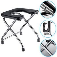XH Shower Seat Bath Toilet Chair with U-Shaped Cutout, Easy to Install Light and Convenient Ideal for Travel, Suitable for Elderly to Support Weights up to 330 Pounds