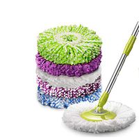 TableRe Household Mop Head Magic Replacement Refill 360¡ãSpin Cleaning Pad Microfiber Mop Head, Green,New