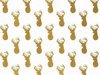 Pack Of 120, Golden Deer Recycled Christmas Printed Tissue Paper 20" X 30" Sheets Half Ream Made In USA