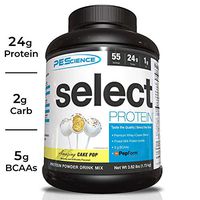 PEScience Select Low Carb Protein Powder, Cake Pop, 55 Serving, Keto Friendly and Gluten Free