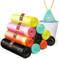 Daxile Glad Small Trash Bags,Custom Fit Liners, Drawstring Trash Bags, 4 Gallon,Thicken Small Trash Bags for Office,Drawstring Kitchen Trash Bags,Fresh Clean, 6 Refill Packs (90 Count)