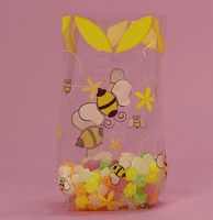 Bumblebee Printed Cello Goodie Bags - 20 Pack - 7.5in. x 3.5in. x 2in. by Generic