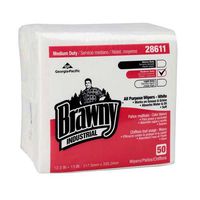 Brawny Industrial White Light Weight General Purpose Airlaid Wiper - 900 per case.