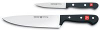 WÜSTHOF Gourmet Two Piece Cook's Knife Set | 2-Piece German Knife Set with 8" Chef's Knife & 4" Utility Knife | Precise Laser Cut High Carbon Stainless Steel Kitchen Cook's Knife Set - Model 9654