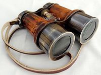 hanzlacollection Antique Brass Binocular~Nautical Brass Telescope~Pirate Spyglass Leather Binocular Gift