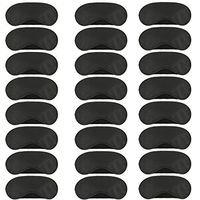 Aneco 24 Pack Soft Eye Mask Shade Cover Sleeping Blindfold with Nose Pad and Adjustable Strap for Travel Sleep or Party Game, 4 Layer Shading, Black