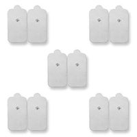 NueMedics Premium Quality Large Replacement Pads for TENS Units - 5 Pairs of Snap TENS Unit Electrodes (10 TENS Unit Pads) - 2" x 4" -