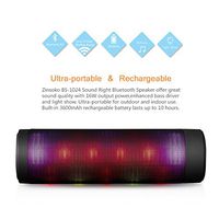 Zinsoko BS-1024 Soundright Prism Portable Wireless Bluetooth 4.0 Speaker with Built in Microphone, 6 Visual Effects LED Show, 16W Output Strong Bass Stereo Sound, Touch Panel 3.55m AUX Audio Input