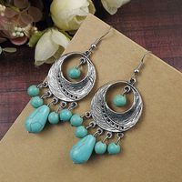 1set New Chic Fashion Womens Jewelry Turquoise bead Type Ear Stud Earrings Gift Best Accessory Jewerly Fine Accessories Stylish Cheap Designer Novelty Girls