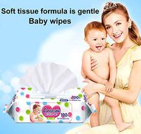 MoO1deer Safety Cleaning Wet Wipes 100 Sheets/Bag Soft Gentle Baby Wet Wipes Hand Mouth Cleansing Napkin Tissue for Home 100 Sheets