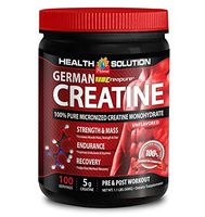 Creatine and beta alanine - GERMAN CREATINE CREAPURE MONOHYDRATE 500 GRAM 100 SERVINGS - promote endurance (1 Bottle)