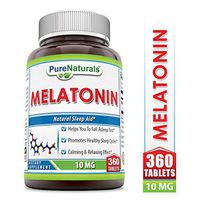 Pure Naturals Melatonin, 5 Mg Tablets (Non-GMO) - Helps Fall Asleep Fast & Stay Asleep All Night, Helps Regulate Sleep Cycle, Calming and Relaxing Effect* (360 Count)