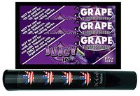 Herb Airtight Tube Pocket Protector with Juicy Jay's Grape 1.25 Flavored Hemp Rolling Papers 3 Count DC Crafts Nation- Flag Leaf