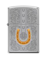 Zippo Lighter - Dazzling Horseshoe High Polish Chrome